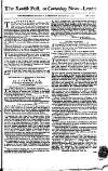 Kentish Weekly Post or Canterbury Journal Saturday 30 December 1758 Page 1