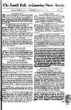 Kentish Weekly Post or Canterbury Journal Wednesday 17 January 1759 Page 1