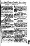 Kentish Weekly Post or Canterbury Journal Saturday 02 June 1759 Page 1