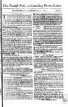 Kentish Weekly Post or Canterbury Journal Saturday 11 August 1759 Page 1