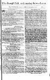 Kentish Weekly Post or Canterbury Journal Saturday 29 September 1759 Page 1
