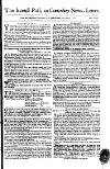 Kentish Weekly Post or Canterbury Journal Saturday 26 January 1760 Page 1