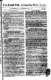Kentish Weekly Post or Canterbury Journal Wednesday 18 June 1760 Page 1
