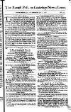 Kentish Weekly Post or Canterbury Journal Saturday 12 July 1760 Page 1