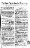 Kentish Weekly Post or Canterbury Journal Wednesday 19 November 1760 Page 1