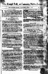 Kentish Weekly Post or Canterbury Journal Saturday 03 January 1761 Page 1