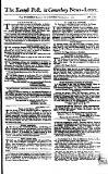 Kentish Weekly Post or Canterbury Journal Saturday 31 January 1761 Page 1