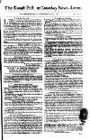 Kentish Weekly Post or Canterbury Journal Saturday 04 July 1761 Page 1
