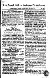 Kentish Weekly Post or Canterbury Journal Saturday 02 January 1762 Page 1