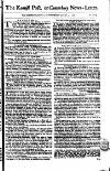 Kentish Weekly Post or Canterbury Journal Wednesday 13 January 1762 Page 1