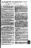 Kentish Weekly Post or Canterbury Journal Wednesday 20 January 1762 Page 1