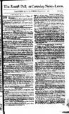 Kentish Weekly Post or Canterbury Journal Wednesday 27 January 1762 Page 1