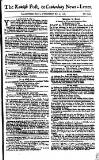 Kentish Weekly Post or Canterbury Journal Wednesday 19 May 1762 Page 1