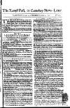 Kentish Weekly Post or Canterbury Journal Wednesday 24 November 1762 Page 1