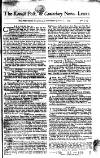 Kentish Weekly Post or Canterbury Journal Saturday 01 January 1763 Page 1