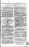 Kentish Weekly Post or Canterbury Journal Saturday 15 January 1763 Page 1