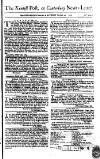 Kentish Weekly Post or Canterbury Journal Saturday 29 October 1763 Page 1