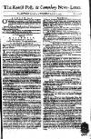 Kentish Weekly Post or Canterbury Journal Wednesday 07 January 1767 Page 1