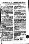 Kentish Weekly Post or Canterbury Journal Wednesday 14 January 1767 Page 1
