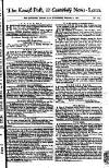 Kentish Weekly Post or Canterbury Journal Wednesday 04 February 1767 Page 1