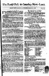 Kentish Weekly Post or Canterbury Journal Wednesday 25 February 1767 Page 1