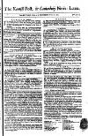 Kentish Weekly Post or Canterbury Journal Wednesday 08 April 1767 Page 1