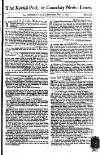 Kentish Weekly Post or Canterbury Journal Saturday 11 April 1767 Page 1