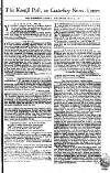 Kentish Weekly Post or Canterbury Journal Saturday 15 August 1767 Page 1