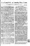 Kentish Weekly Post or Canterbury Journal Saturday 17 October 1767 Page 1