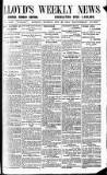 Lloyd's Weekly Newspaper Sunday 29 October 1911 Page 1