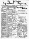 Barbados Agricultural Reporter Tuesday 08 February 1910 Page 1