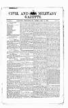 Civil & Military Gazette (Lahore) Wednesday 17 February 1886 Page 1