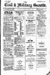 Civil & Military Gazette (Lahore) Saturday 14 January 1922 Page 1