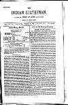Indian Statesman Tuesday 22 January 1884 Page 1