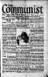 Communist (London) Saturday 12 March 1921 Page 1