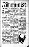 Communist (London) Saturday 19 November 1921 Page 1