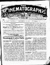 Kinematograph Weekly Thursday 28 November 1907 Page 1