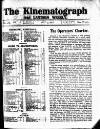 Kinematograph Weekly Thursday 09 November 1911 Page 1