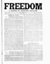 Freedom (London) Wednesday 01 December 1886 Page 1