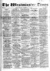 Westminster Times Saturday 07 March 1863 Page 1