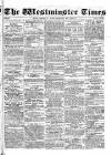 Westminster Times Saturday 12 December 1863 Page 1