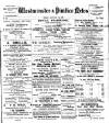 Westminster & Pimlico News Friday 20 January 1899 Page 1