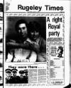 Rugeley Times Saturday 01 August 1981 Page 1