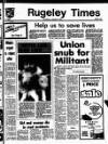Rugeley Times Saturday 09 January 1982 Page 1