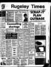 Rugeley Times Saturday 01 May 1982 Page 1
