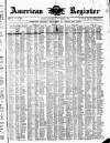 American Register Saturday 25 October 1873 Page 1