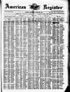 American Register Saturday 28 March 1874 Page 1