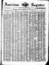 American Register Saturday 13 June 1874 Page 1