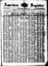American Register Saturday 31 October 1874 Page 1
