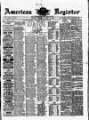 American Register Saturday 23 April 1881 Page 1
